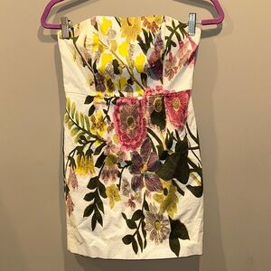 Colorful Strapless Floral Dress by Plenty by Tracey Reese